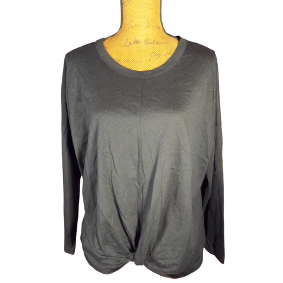 New Directions long sleeve tee w/gathered front Pre-owned Women’s XL | ab6-13 - Picture 1 of 5